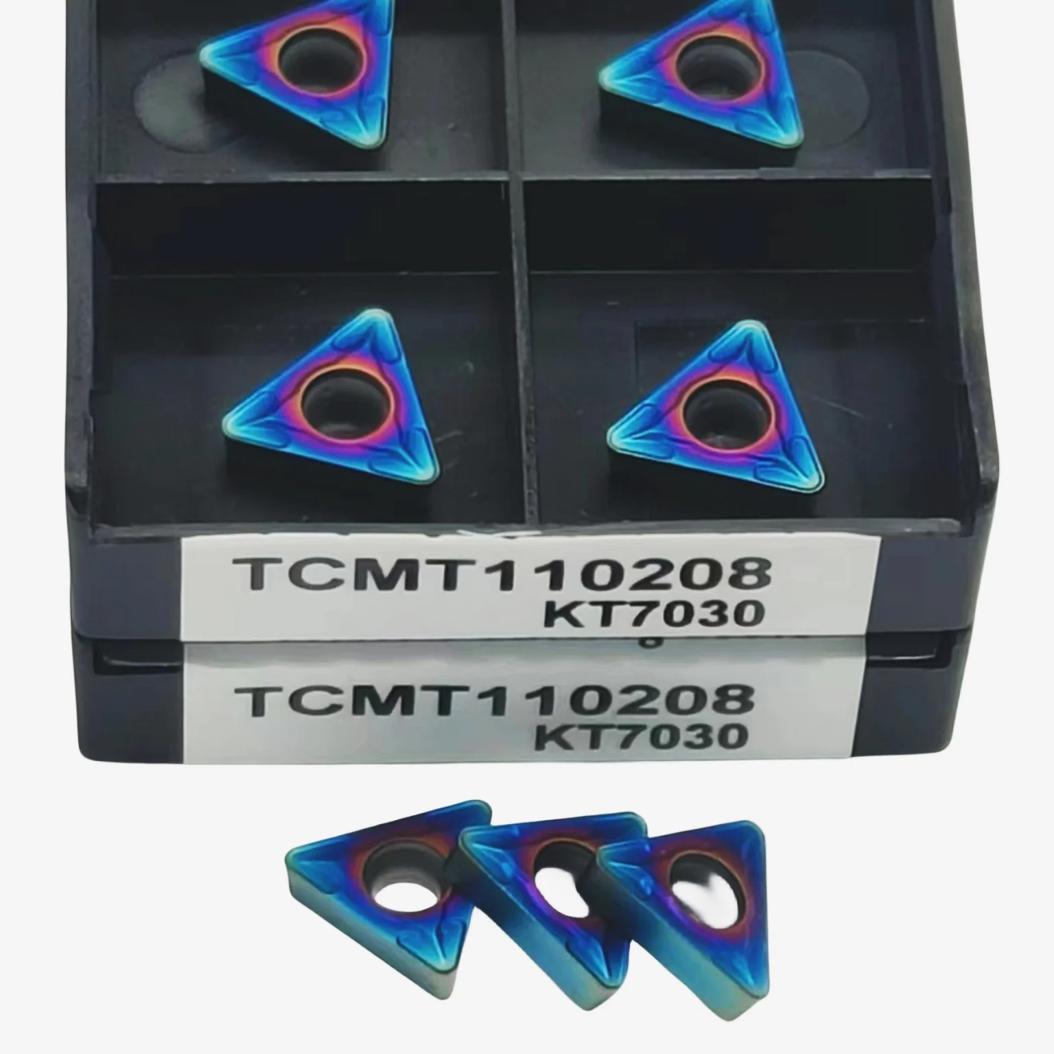 Carbide Turning Insert para aço inoxidável, CNC Lathe Cutter, Ferramentas de torneamento, TCMT110204 TCMT110208