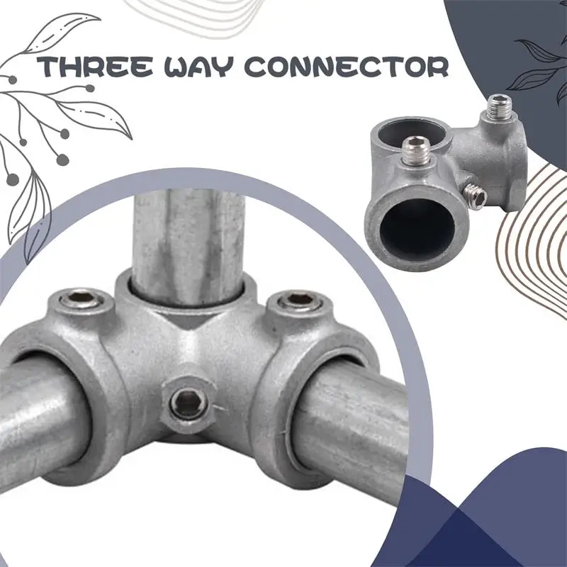 

6-point Aluminum Alloy Steel Round Pipe Connector, Water Pipe Fixing Bracket Connector, Pipe Fitting Connector Fastener