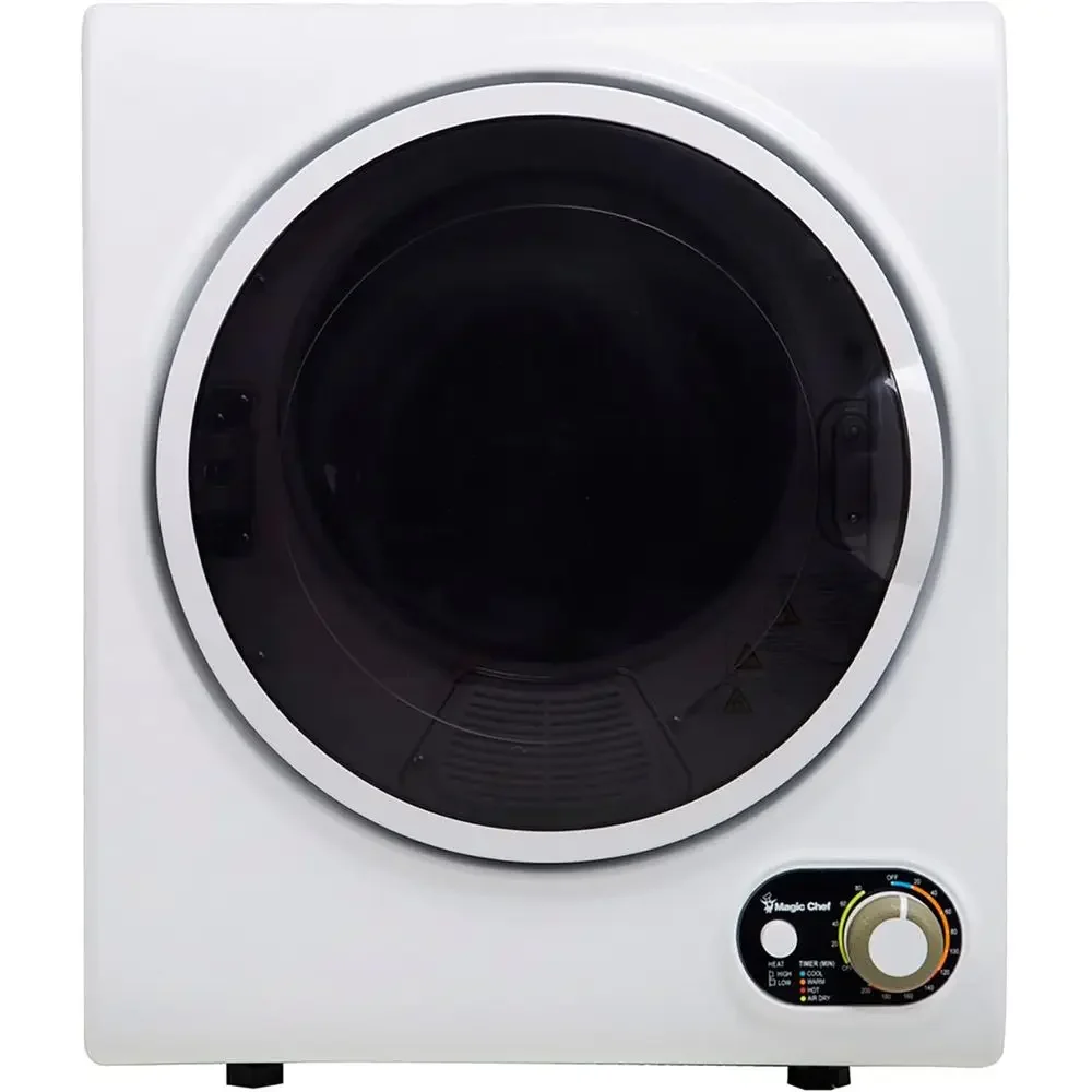 1.5 Cu Ft Compact White Front Loading Dryer Energy Efficient Machine for Laboratory Home Apartment Dorm