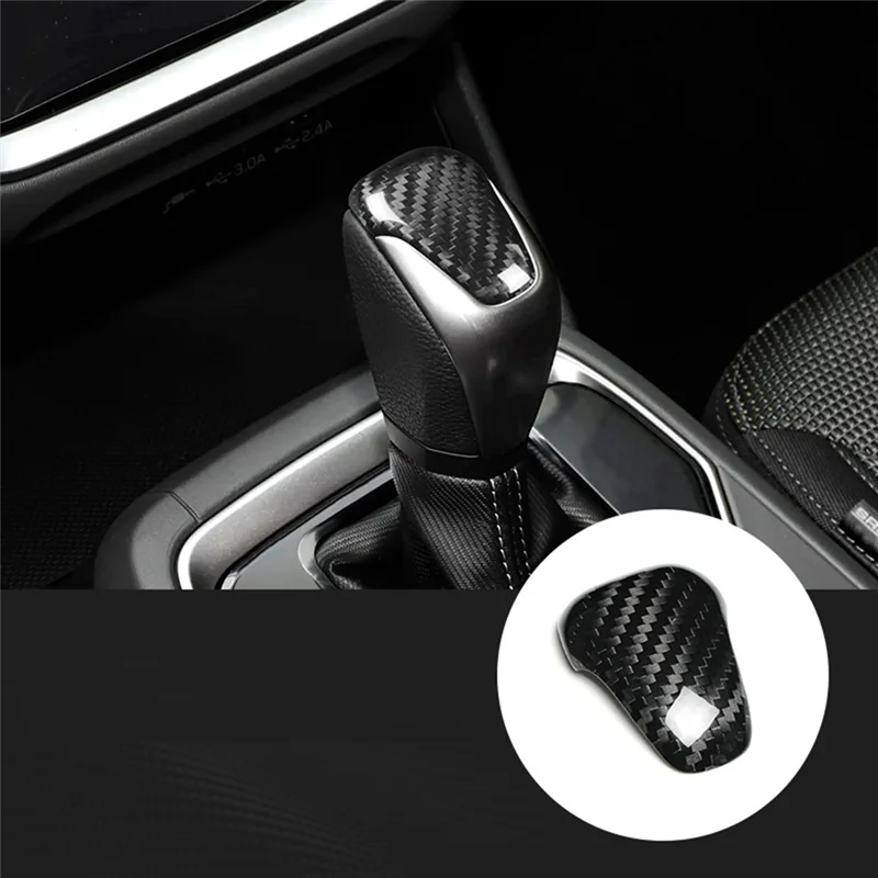 اكسسوارات السيارات الداخلية ريال الصلب ألياف الكربون والعتاد التحول غطاء رأس ملصق لسوبارو Crosstrek امبريزا 2024 2025