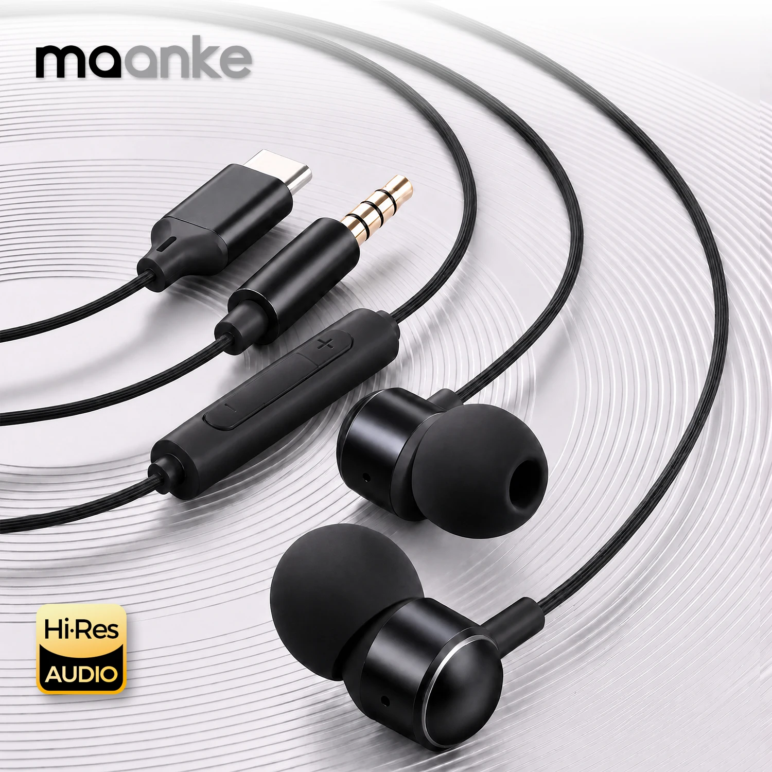 For Samsung Headphones USB Type C 3.5mm Wired Earphone With Wire Control In-ear Earplugs HiFi Bass Stereo For Galaxy S26 S25 S24