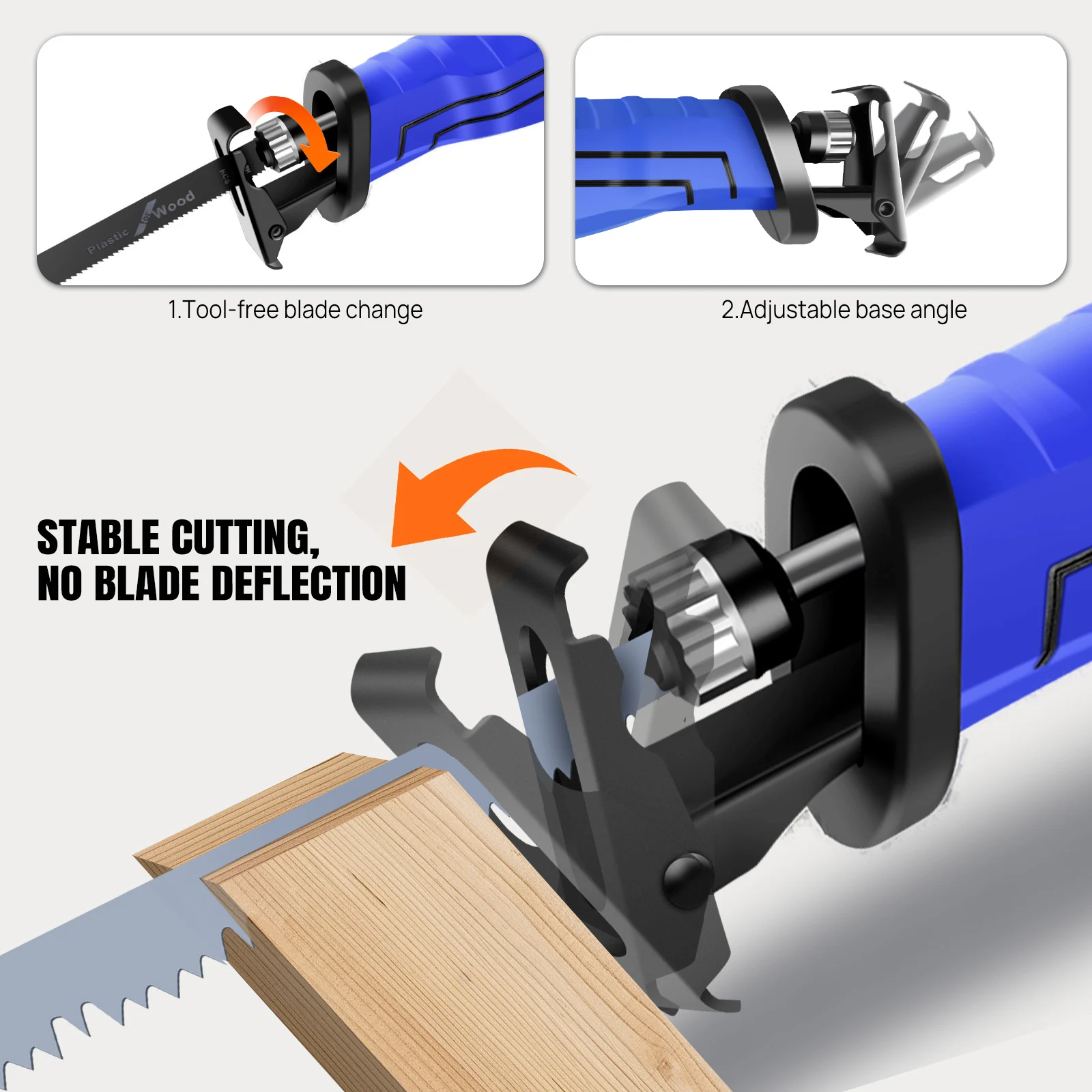 منشار كهربائي ترددي منشار قطع معدني من الخشب أداة قطع متغيرة السرعة مع أداة تغيير شفرة أقل و5 شفرات منشار
