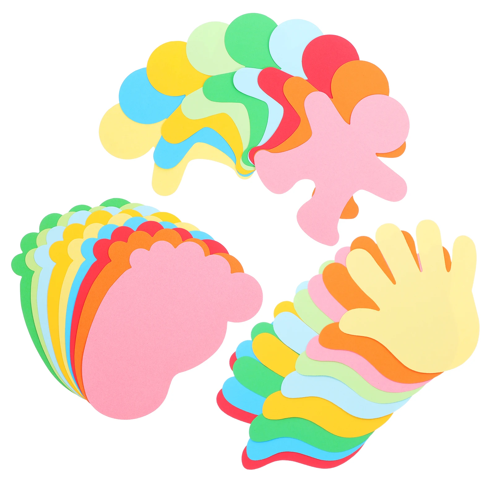 

27 Pcs Hand Cut Colored Paper Decors Classroom Decorations Craft for Kids Door Crafts Cutouts Child Coloring Blank