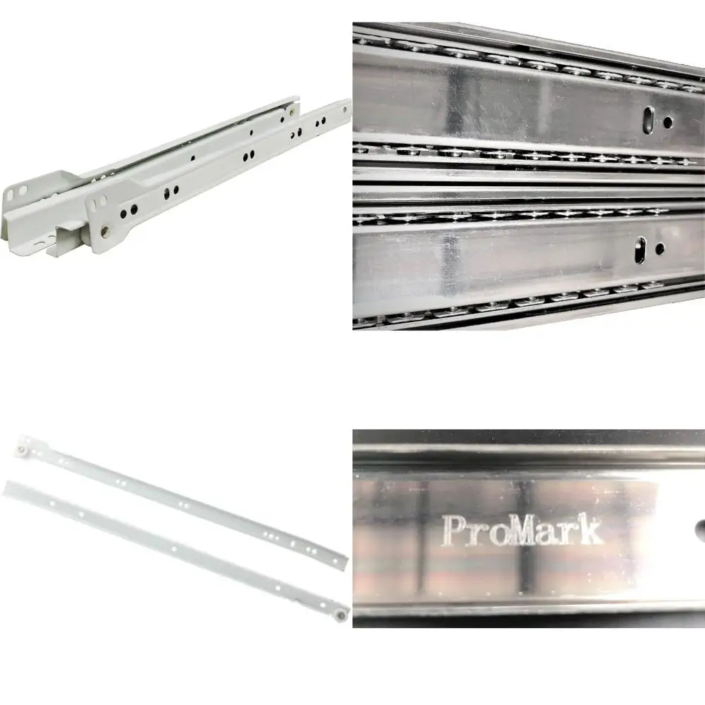 

White Euro Style Drawer Slides Bottom Mount 12 Inch Roller 25 Pairs for Kitchen Cabinets and Furniture
