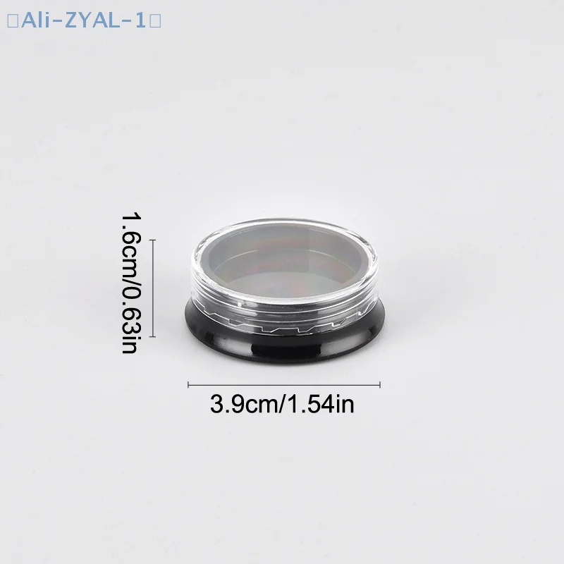 【ZYAL-1】10 قطعة أسود مسمار الفن تخزين زجاجة مسطحة فارغة مسمار بريق مسحوق مسمار الديكور حجر الراين صندوق يمكن القصدير للبلسم