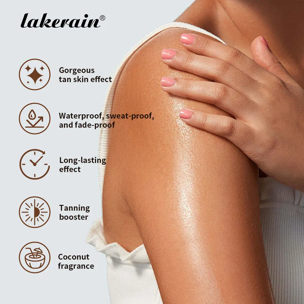 Bräunungsbeschleuniger-Lotion, natürliche organische Inhaltsstoffe, dunkle, künstliche Bräune, langanhaltender Ton, wasserfeste, schweißfeste Bräunungslotion