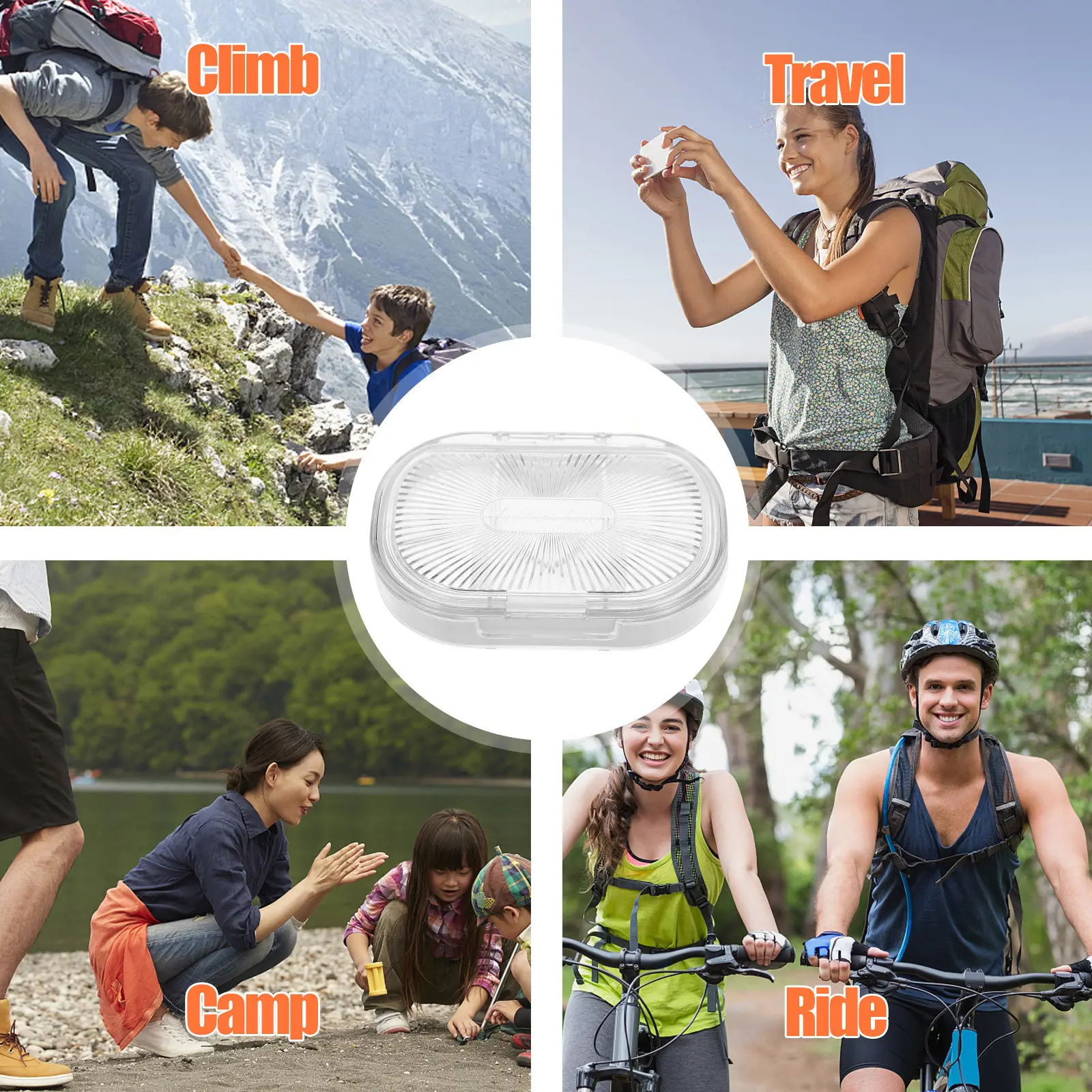 

Transparent Pill Case Portable Small Medicine Organizer Travel Dispenser Large Capacity Daily Organizer Holder