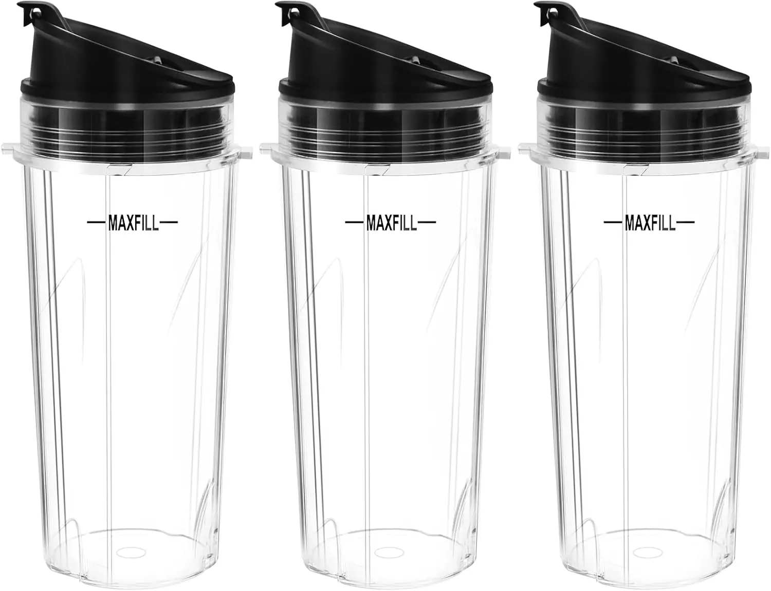 

Blender Replacement Parts For Ninja, 3 Pack 16Oz Ninja Blender Cups Replacement With Lids For Nutri Ninja Compact Personal