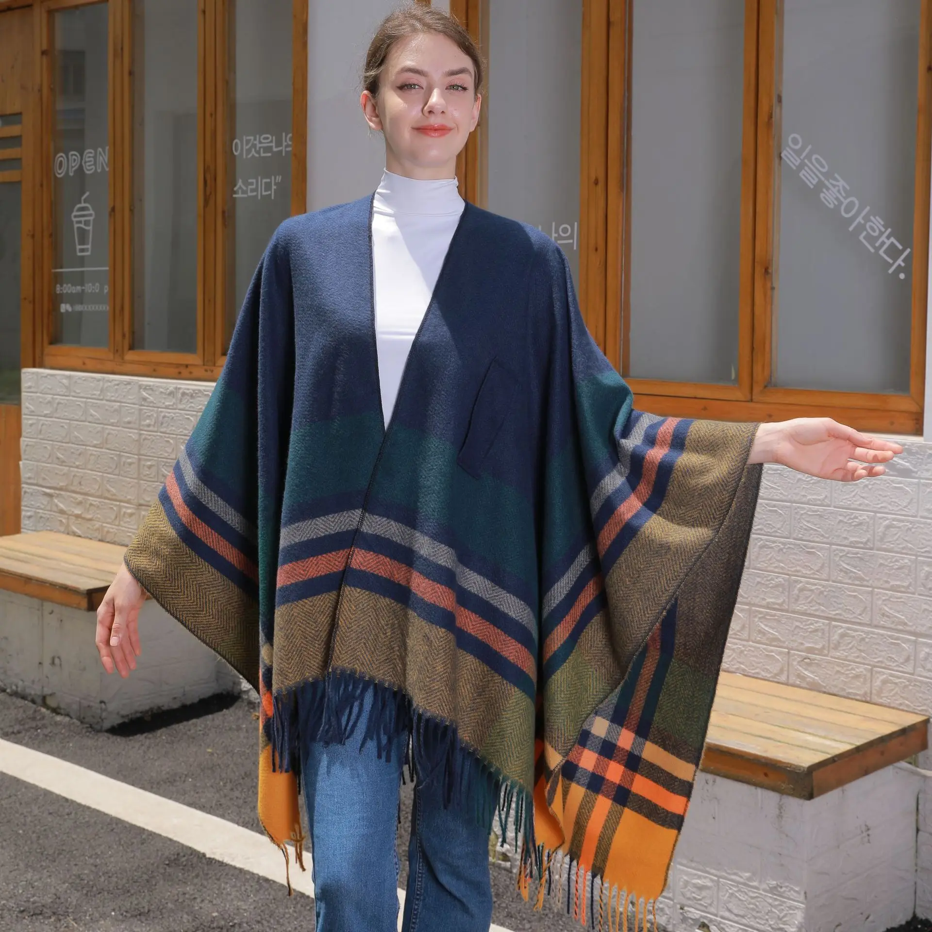 2024 New Pure Color Linen Women Scarf Spring and Autumn Winter Colorful Striped Strap Tassels Shawl Foulard Femme Scarves YC742