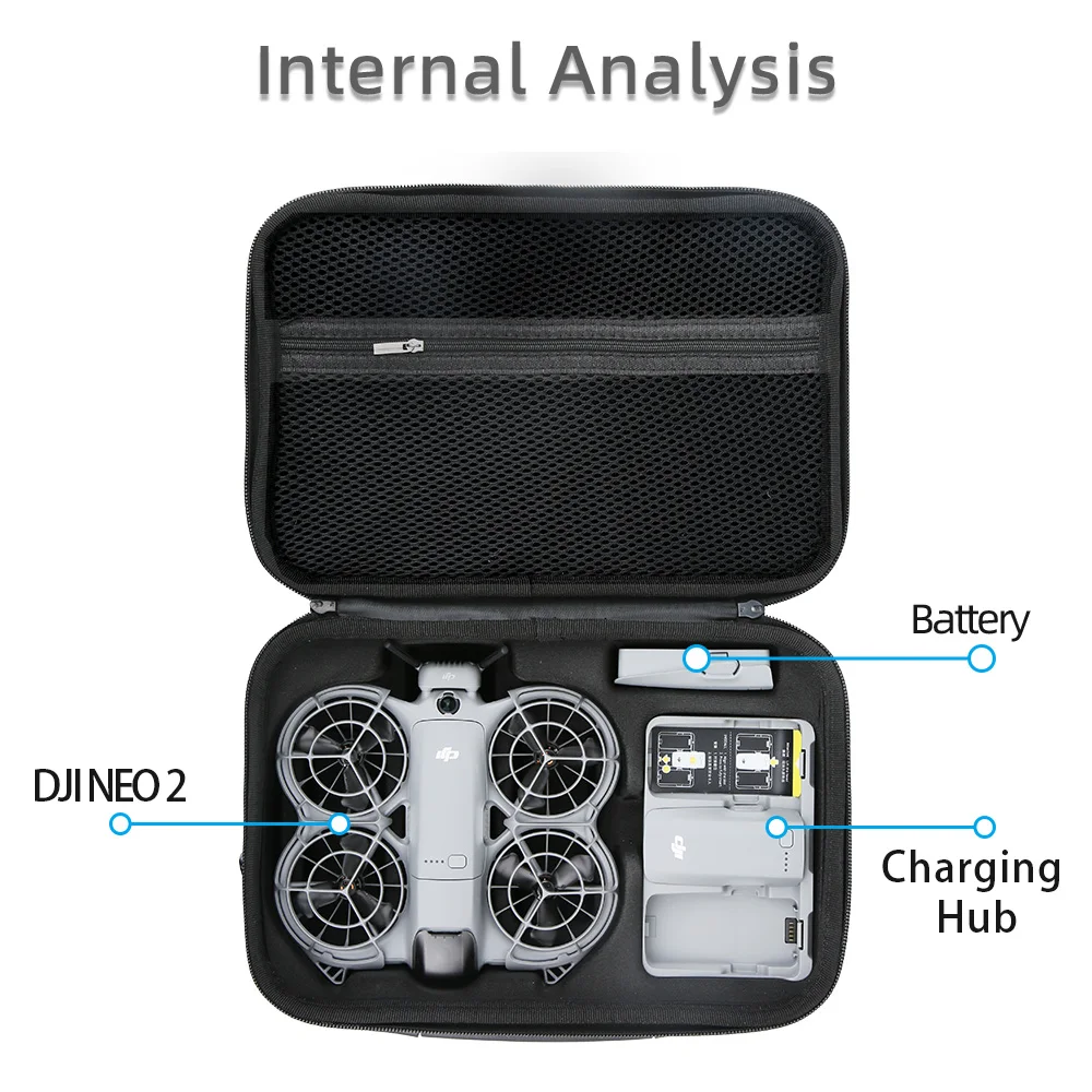 For DJI NEO 2 Storage Bag Portable Shoulder Bag Large Capacity Case For DJI Neo 2 Organizer Shockproof Handbag Accessories