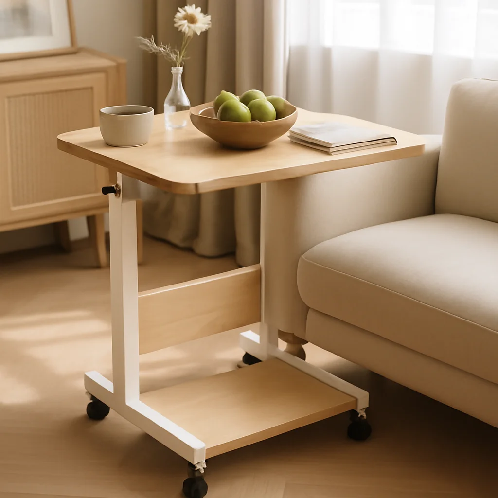 

Household Simple Movable Computer Lifting Table Office Two Layer Main Unit Box Printer Storage Rack Bedroom Bedside Table