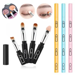 Makeup Brush Mini Eyeshadow Lip Makeup Brushes 4 In 1 Detachable Cosmetic Pen Brushes Portable Professional Beauty Tools