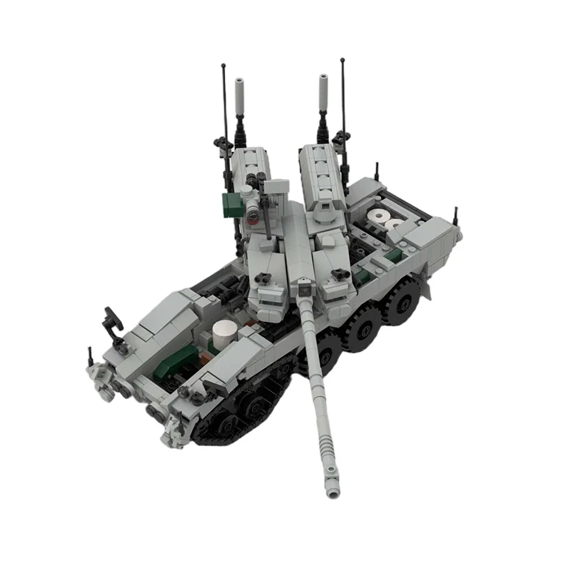 Heavy Fire Support Tank Model MOC Building Bricks War Equipment Modular Technology Gifts Holiday Assemble Children Toys Suit