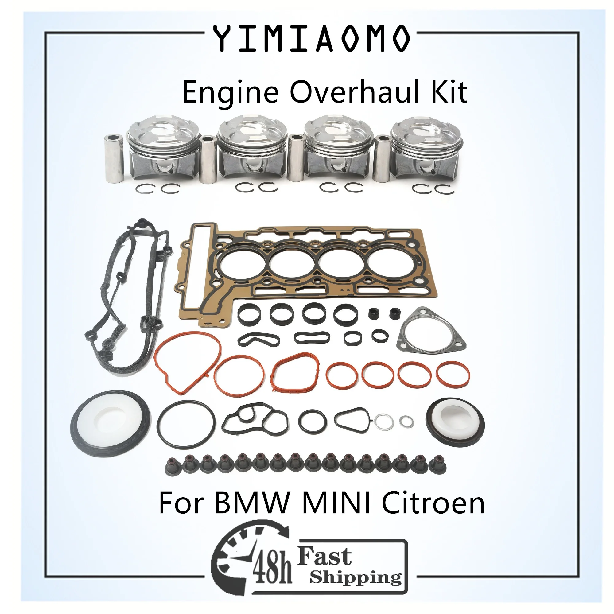 Kit de reparo de pistão de junta 11257601181 11127634966   Para BMW 1 3 Citroen MINI (R56) (R55) (R57) (R61) bonito 207 1.6 16V VTi