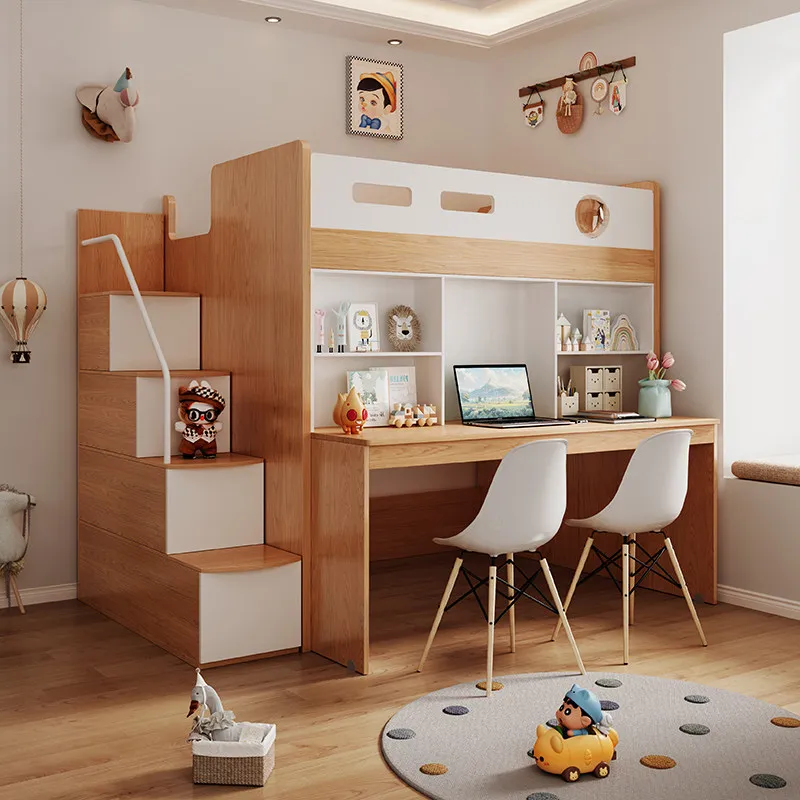 Customizable children's desk integrated bed and table combination multi-function