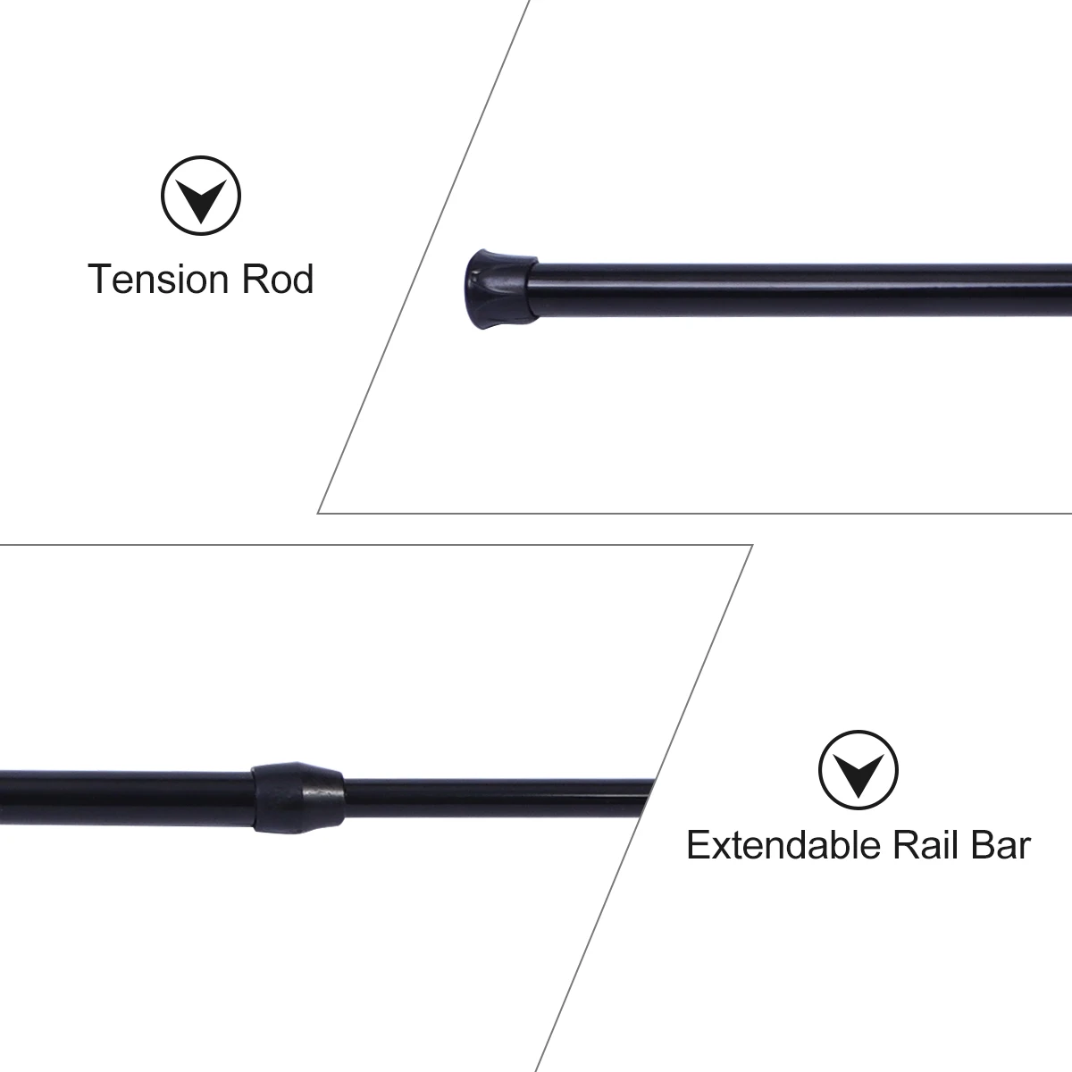 

2pcs Bath Curtain Extendable Tension Pole Stainless Steel Clothes Drying Rack For Home Hospital Office Use Shower Curtain Rod