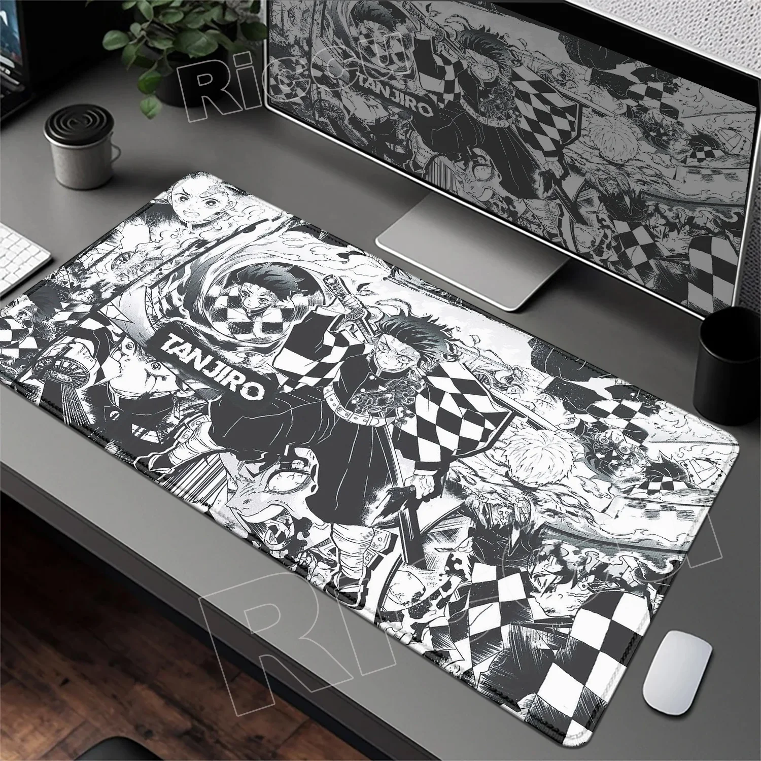 

New HD Printing Japanese Demon Slayer Tanjiro Mouse Mat Gaming Accessories Anime Mousepad PC Company Mausepad Gamer Office Desks