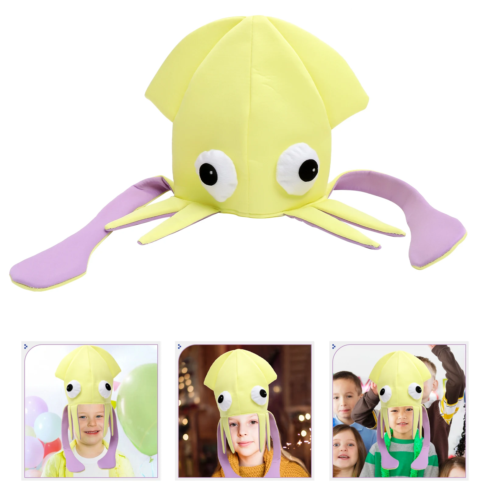 

Party Hats Funny Stage Performance Cartoon Masquerade Squid Hat Lightweight Breathable Halloween