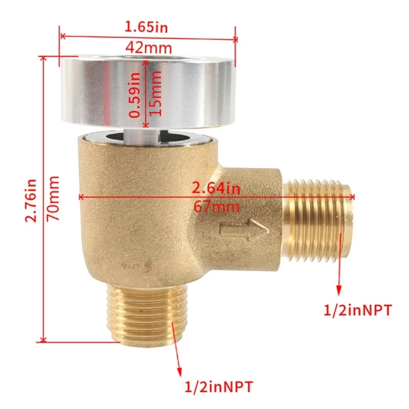 QM เช็ควาล์วเบรกเกอร์สุญญากาศทองเหลืองสำหรับระบบน้ำรถบ้านป้องกันน้ำรั่ว