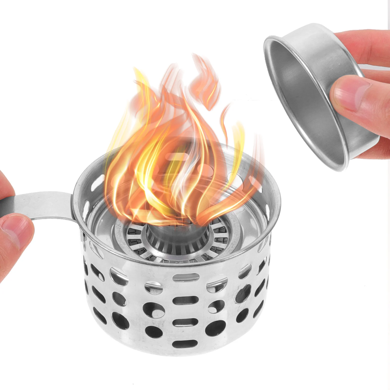 

Stainless Steel Hot Single With Stove Small Kitchen Camping Pot Double Handle Soup Stock Pot For Home Outdoor Use Durable Easy