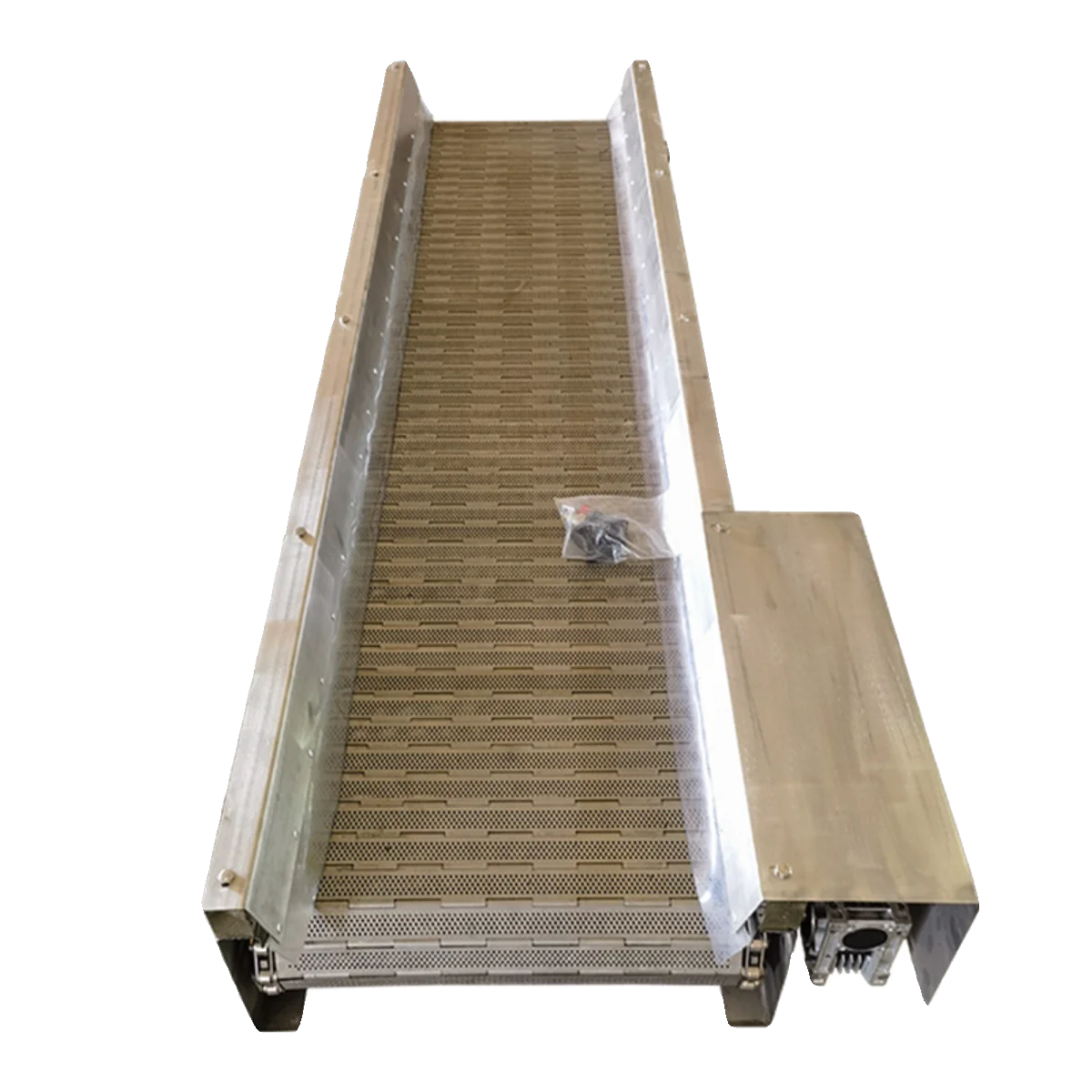 Stainless steel chain plate conveyor, food processing conveyor belt, high temperature dryer feeding plate