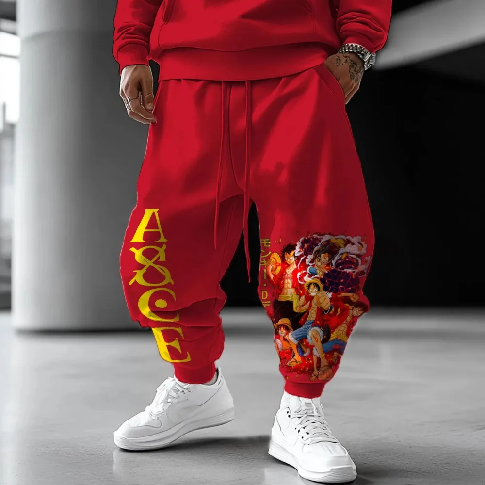 ONE PIECE Men's Pants Trousers Sweatpants Monkey D. Luffy Japanese Anime Spring and Autumn New Punk Y2K Harajuku Jogger Pants