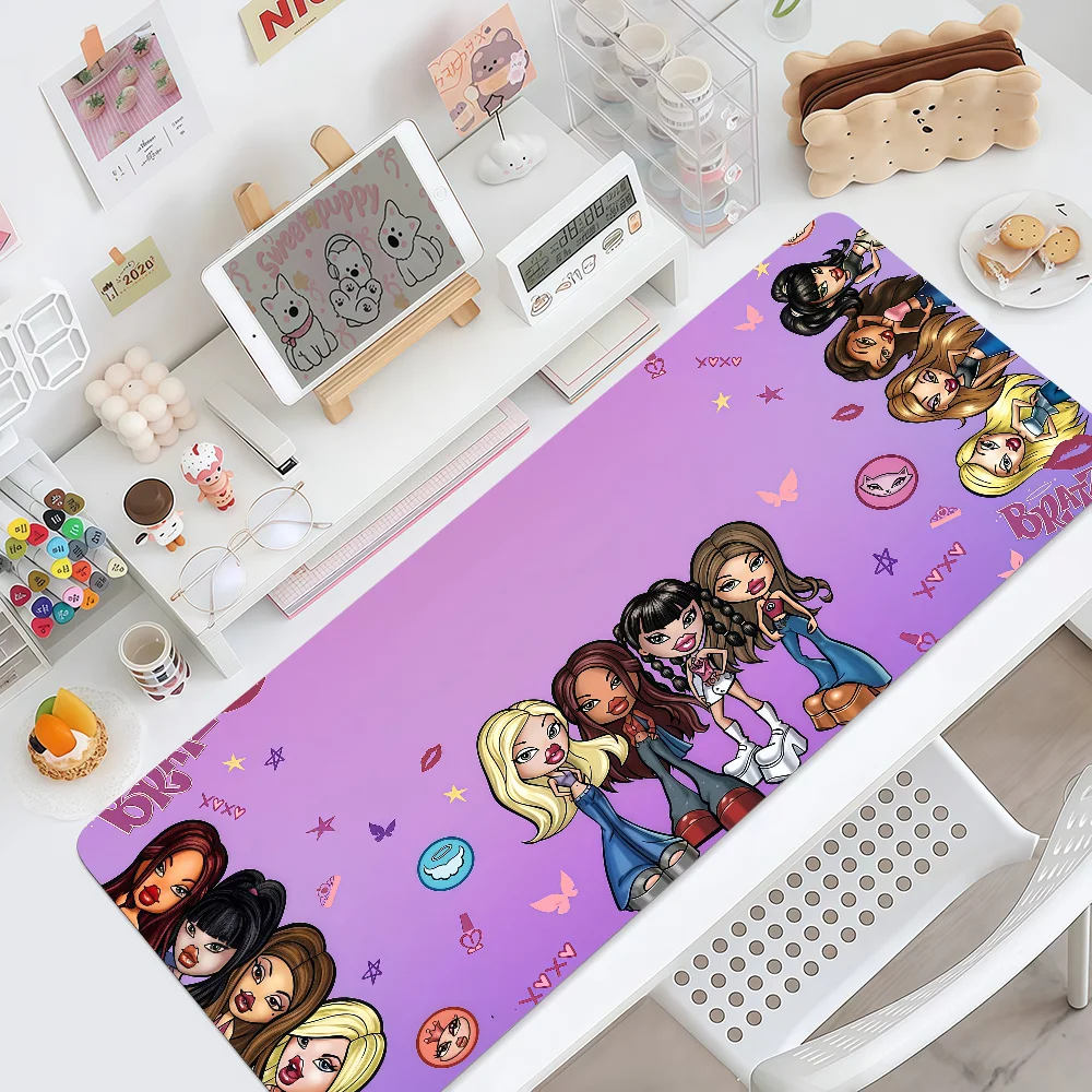 Mouse Fashion Pad Non-slip Lockedge Office Y2k Student Doll B-Bratz Gaming Thickened Large Writing Cushion MousePad