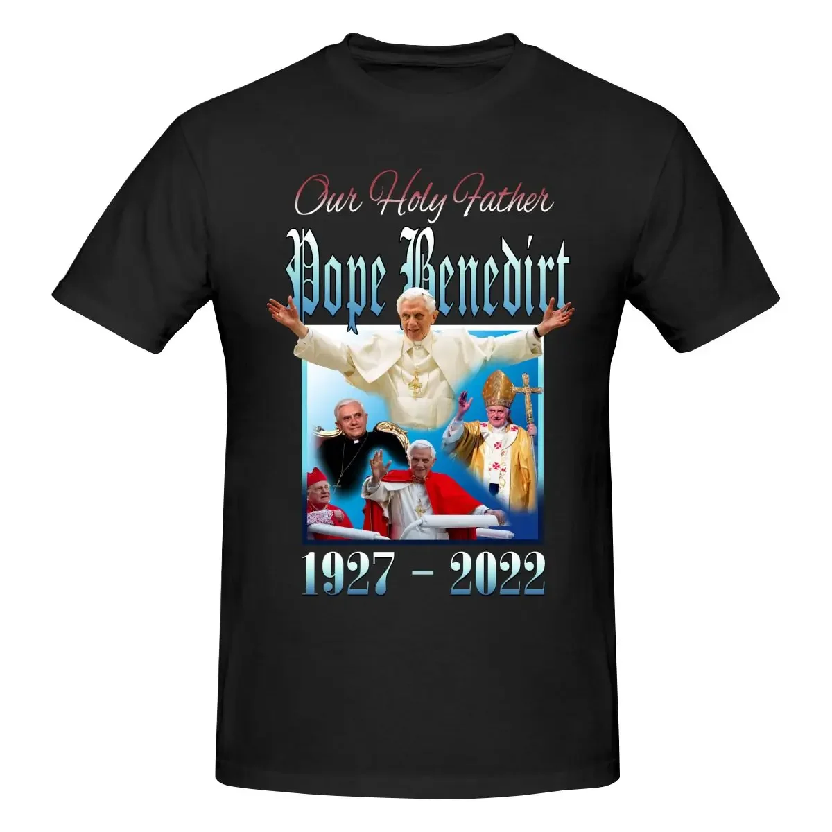 POPE BENEDICT Homage T shirt For Catholics Inspired By Christianity XVI Tribute Faith Based s Commemorative