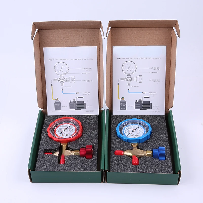 Air conditioner liquid filling form meter valve R22R134 refrigerant fluoride meter valve Refrigerant high and low pressure gauge