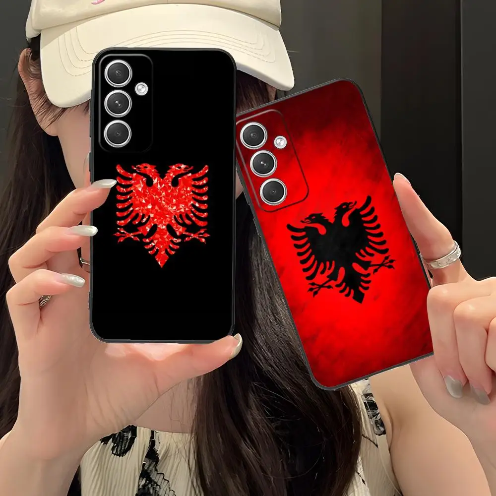 

Чехол для мобильного телефона с флагом Албании для Samsung Galaxy S25 S24 S23 S22 S21 S20 Note20 Plus FE Ultra Colorful Cover Pretty
