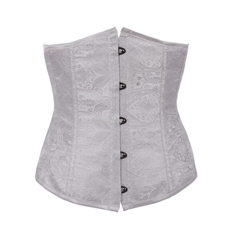 New Palace Floral Push Up Boned Bustier Women Shaping Bottoming Girdle Corset Jacquard Abdomen Girdle Waist Tightening Waistband