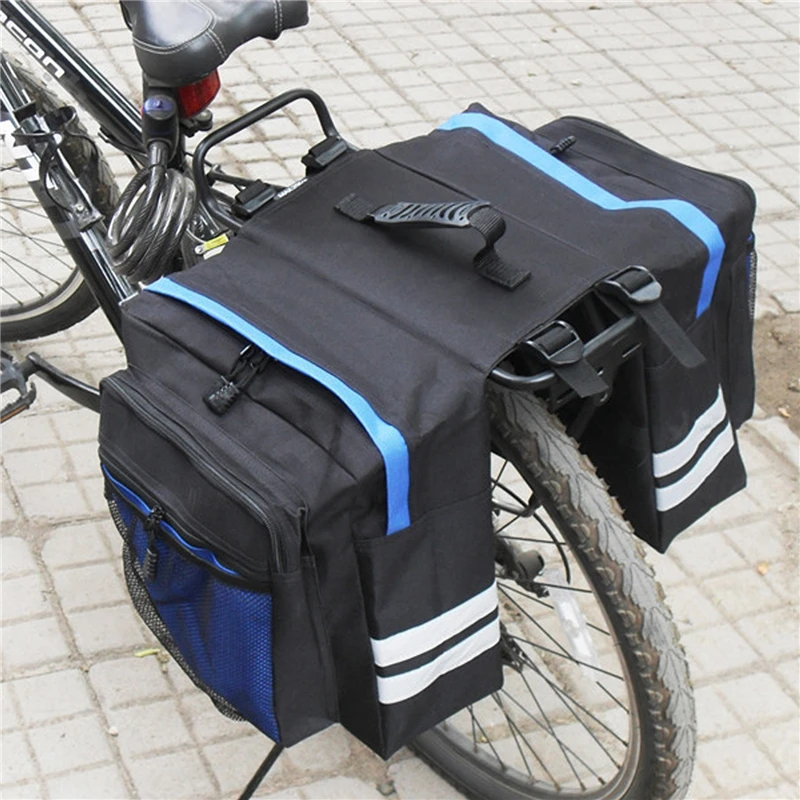 Bolsa de selim de bicicleta à prova d\'água, grande capacidade, traseira, 3 em 1, bolsa de porta-malas, estrada, montanha, porta-bagagens, bolsa de