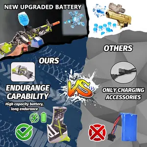 ゲルエレクトリックボールブラスター、充電式バッテリー、自動、屋外ゲームのおもちゃチームゲームM249 8ベストセールスエレクトリックジェルボールブラスター-6