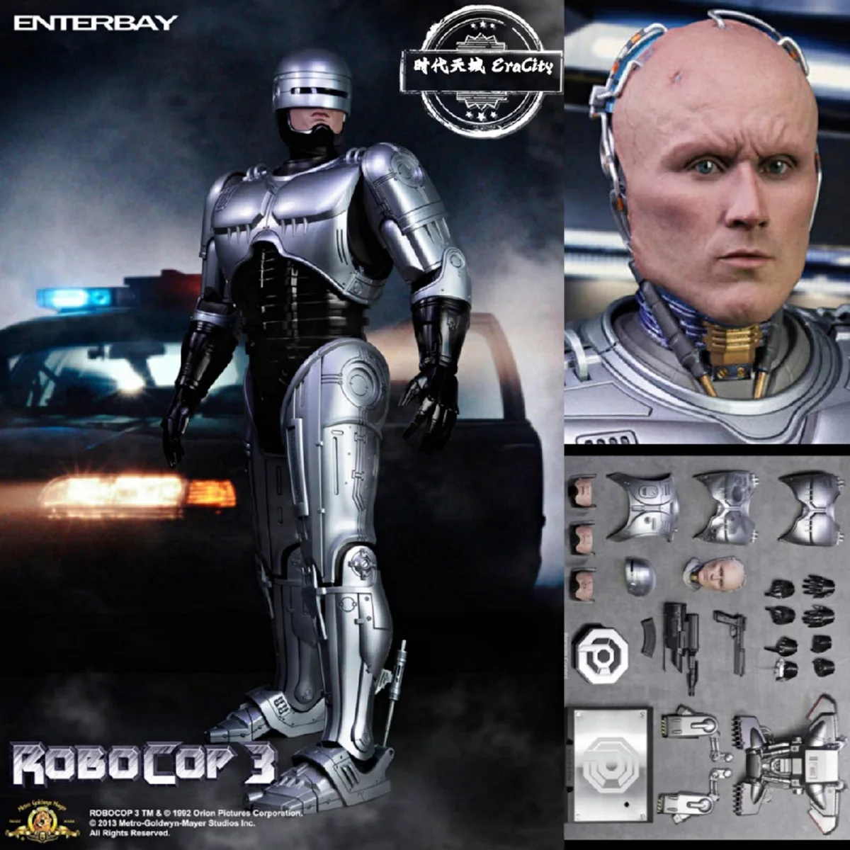 Original Enterbay EB 1/4 ROBOCOP Murphy Mechanical Combat Police Robot Soldier Action Figure Model Collection Gift Model 48cm