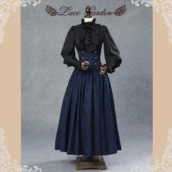 Vintage Steampunk Skirt Victorian Gothic High Waist Long Maxi Skirt by Lace Garden