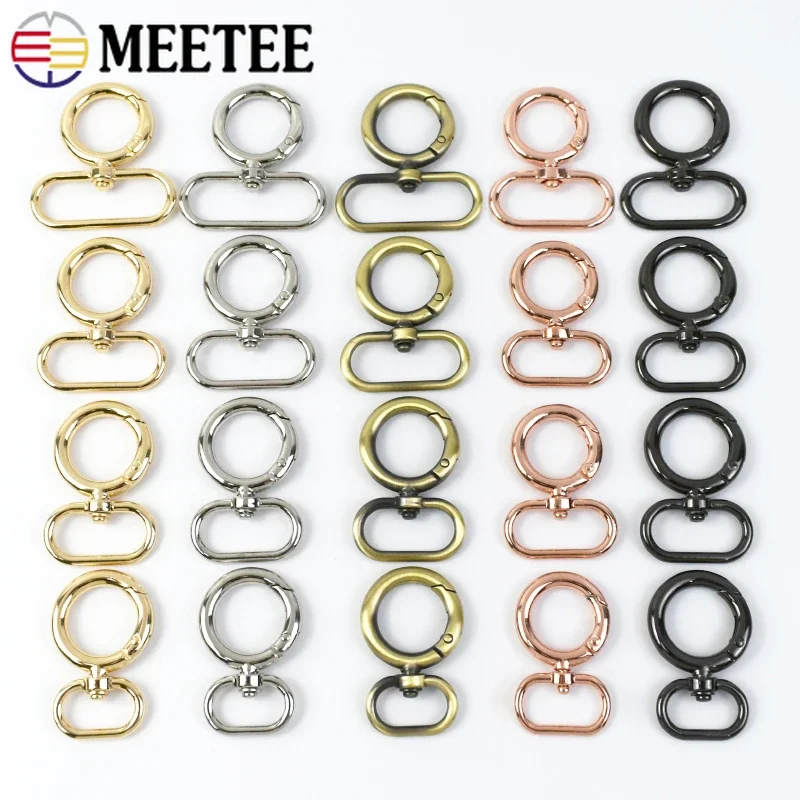 5/10/20Pcs 20-38mm Metal Swivel Spring Clasp Snap Ring for Keychain Dog Collar O Rings Trigger Clip Buckle Bag Part Accessories