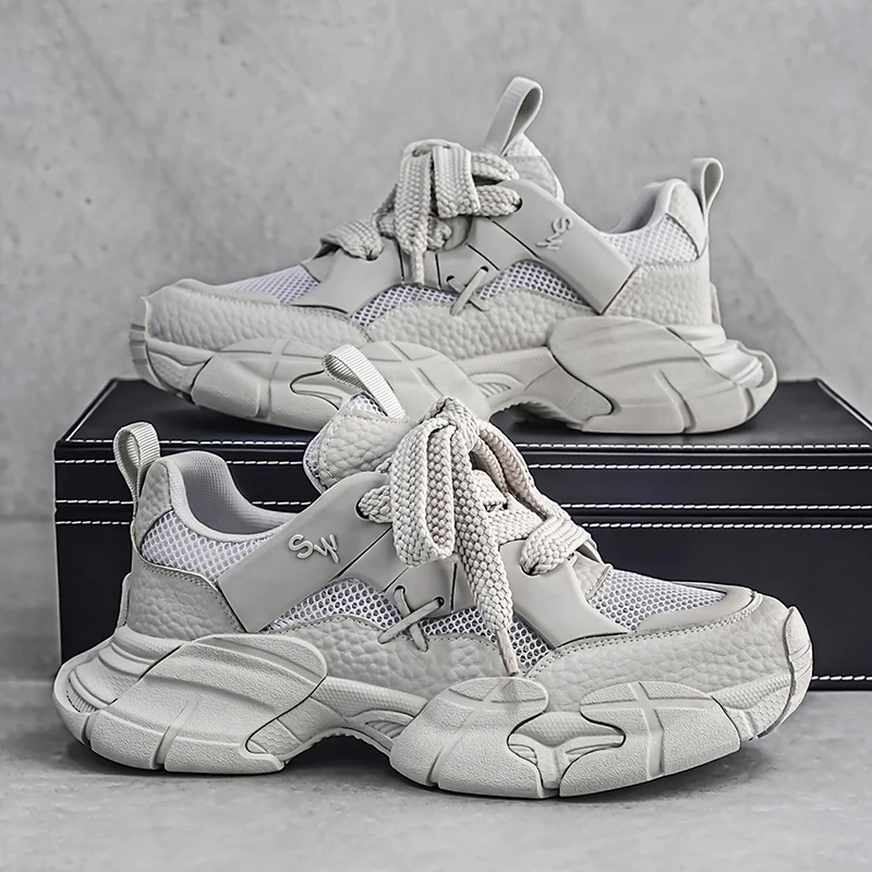 Men's Shoe Breathable Thick Soled Casual Sneakers Outdoor Running Four Seasons New Tennis Men Soft Soles Comfort Male Sneakers