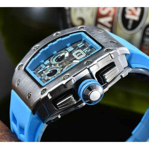 Imagen 2 del producto Nuevo reloj de cuarzo multifuncional, segundos para correr de tres ojos, reloj informal de moda para hombre