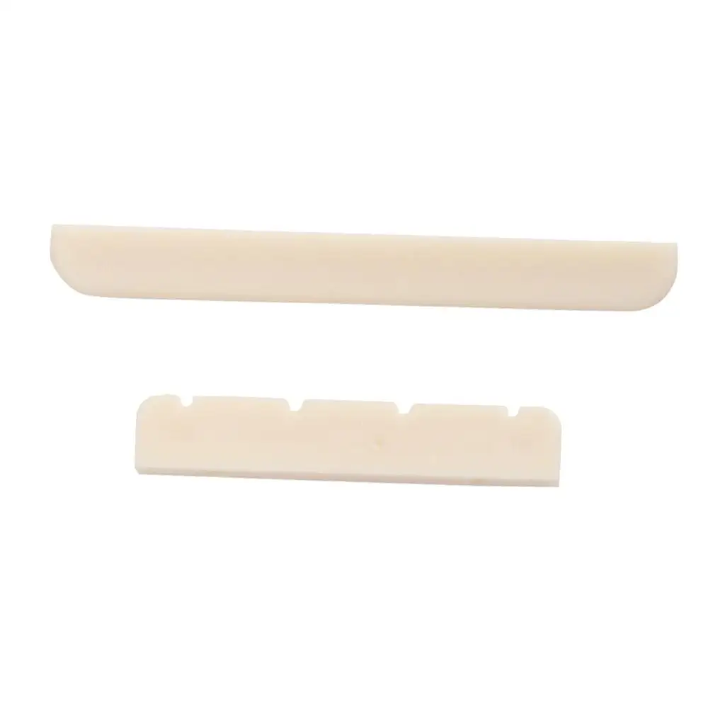 Ukulele Nut Saddle Plastic Bridge Nut Set Lightweight Musical Instrument Accessory for Ukulele Parts Replacement