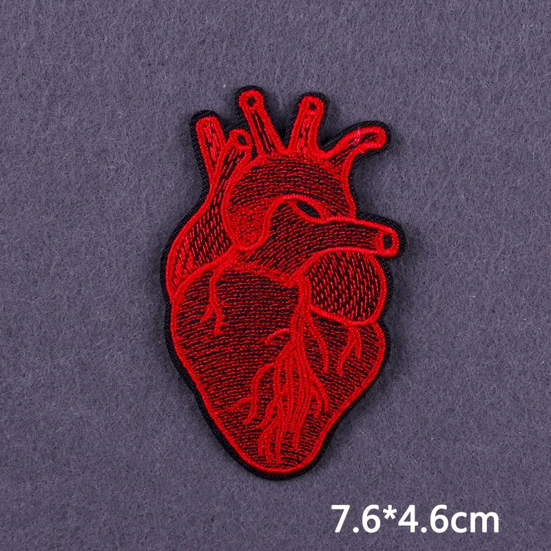 Flamme Schädel Patch Kleidung Punk Bestickt Patches Für Kleidung Eisen Auf Patch Auf Kleidung Thermoadhesive Patches Jacke Abzeichen DIY – Detail 34