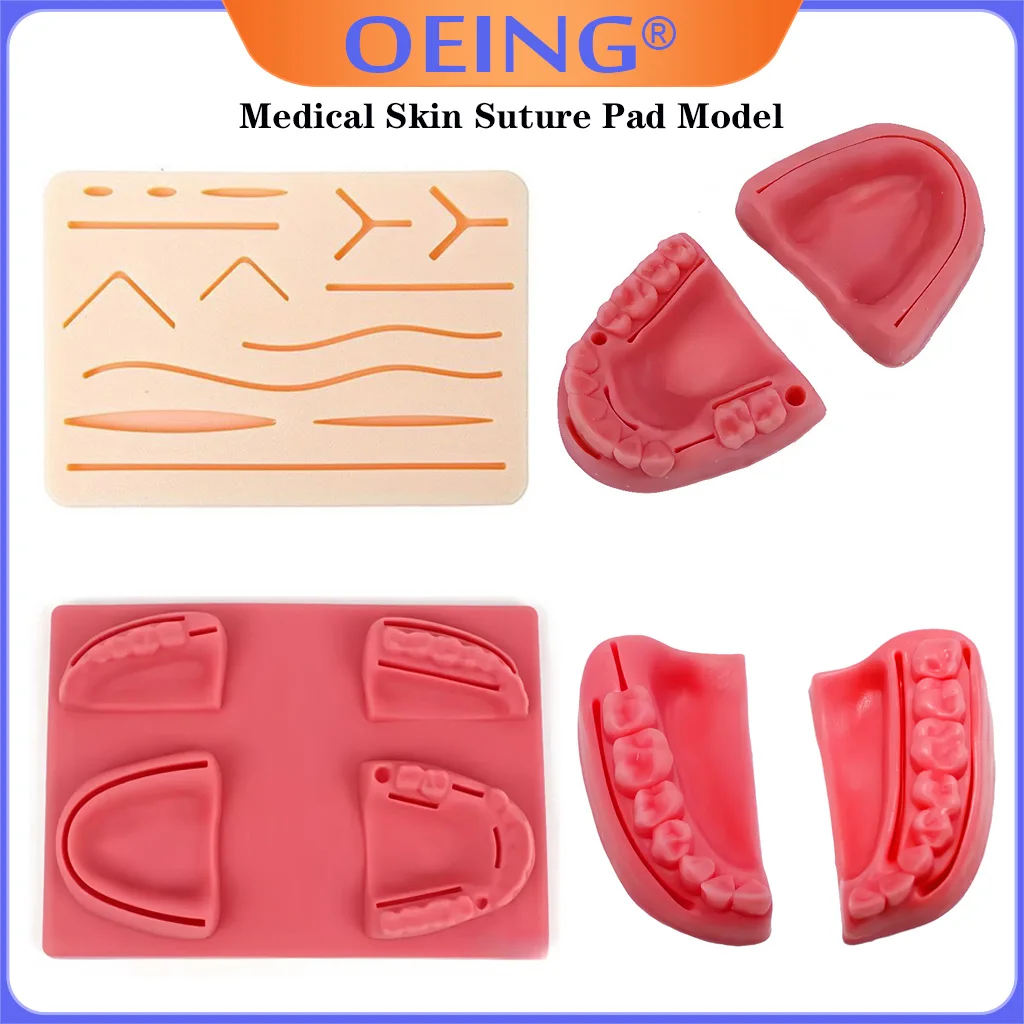 

Silicone Skin Pad Suture Training Kit Surgical Wound for Surgeon Medical Practice Training Traumatic Suture Practice Skin Use