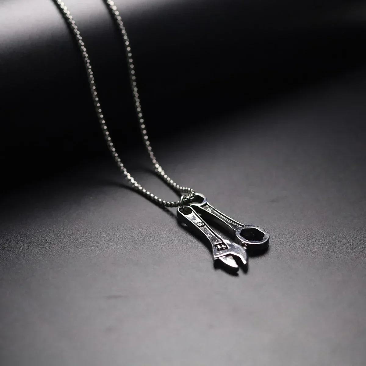 New Fashion Mechanical Punk Wrench Pendant Necklace for Men Repair Tool  Retro Motorcycle Rider Jewelry Accessories Gift