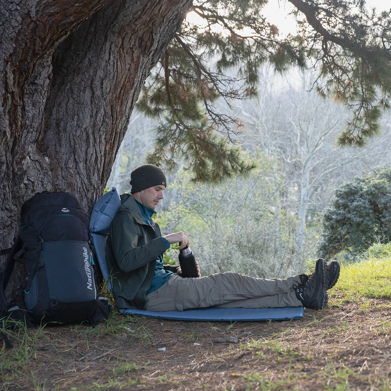 Imagem -06 - Naturehike Auto-inflar Almofada de Dormir Automática para Acampar ao ar Livre Único Duplo Emenda Esteira Inflável