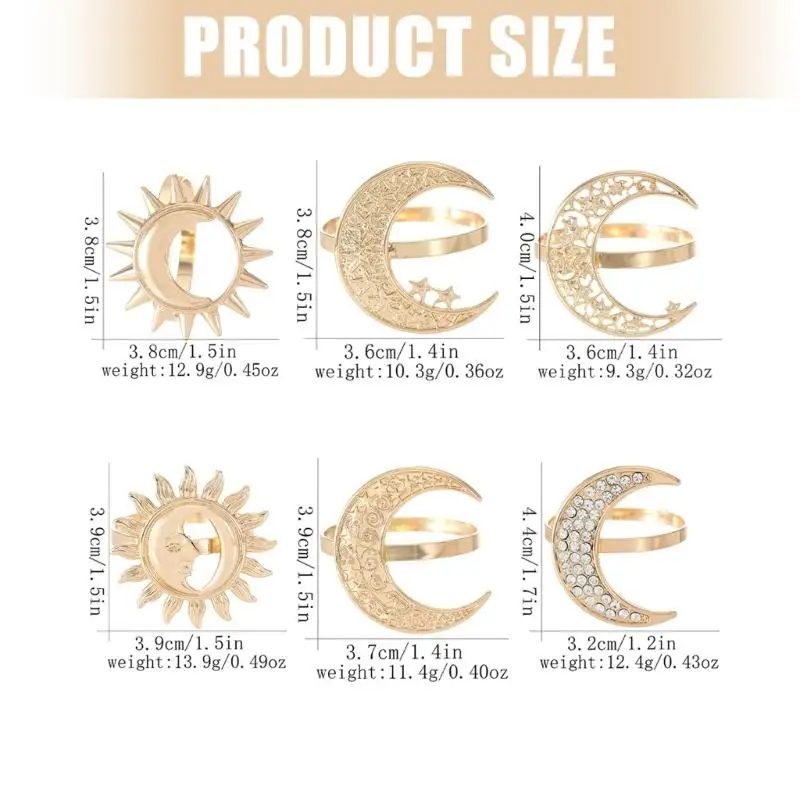 Y1UD Sustainable Metal Napkin Rings Festival Tableware Decoration Clip Accessories