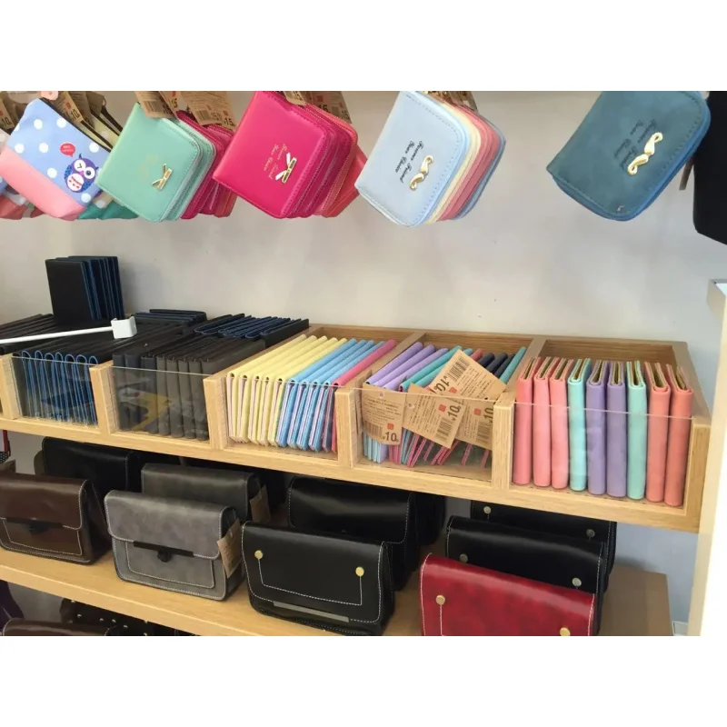 custom.Hotsale Miniso Style Display Wooden Boxes Shelf Supermarket