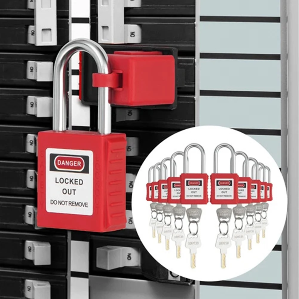 5pcs Tagout Lock Set with Anti Mispulling and Waterproof Features for Security Management in Harsh Environments