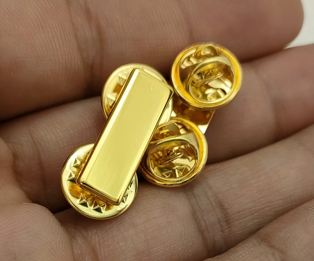 زوج صغير من الجيش الأمريكي ضابط ملازم ثاني رتبة التلبيب شارة شارة إعادة تمثيل العسكرية