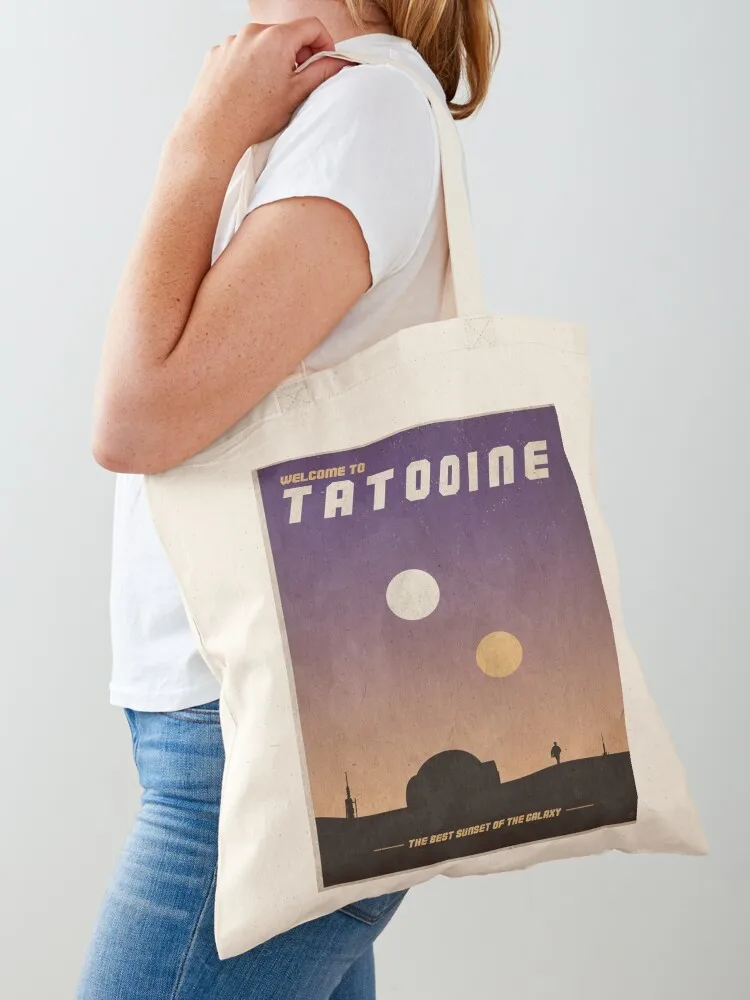 

Visit Tatooine , Parody, Tatooine Sunset, Tatooine Travel, Moons, This is the Way Tote Bag Women's shopper personalized tote bag