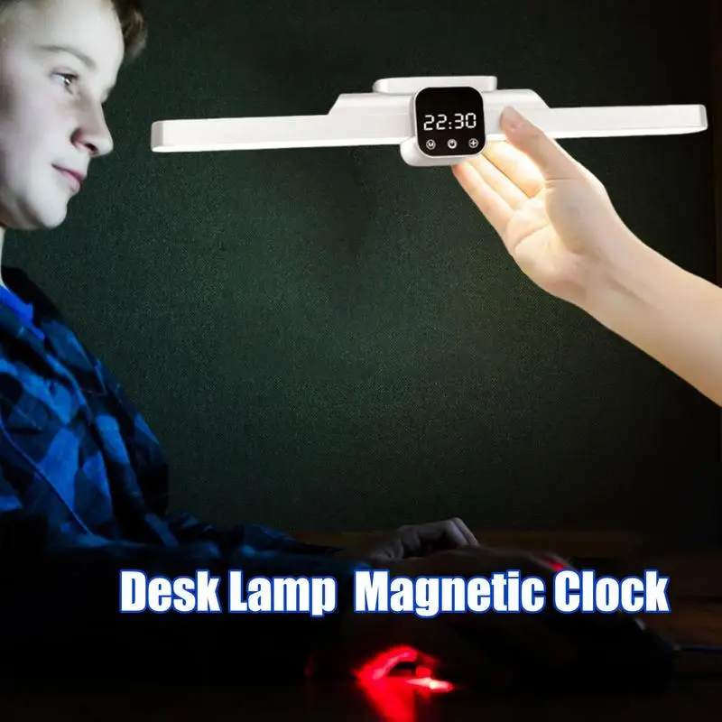 Oświetlenie podszafkowe Lampa studyjna z mocowaniem magnetycznym 3 Temperatura barwowa Oświetlenie podszafkowe Lampa LED do szafy z zegarem do kuchni