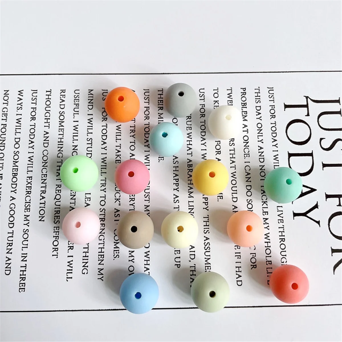 【Buy&It$Now】200pcs 14mm Acrylic Beads Round Pastel Beads Candy Color Frosted Spacer Beads for Making Earring Bracelet Necklace